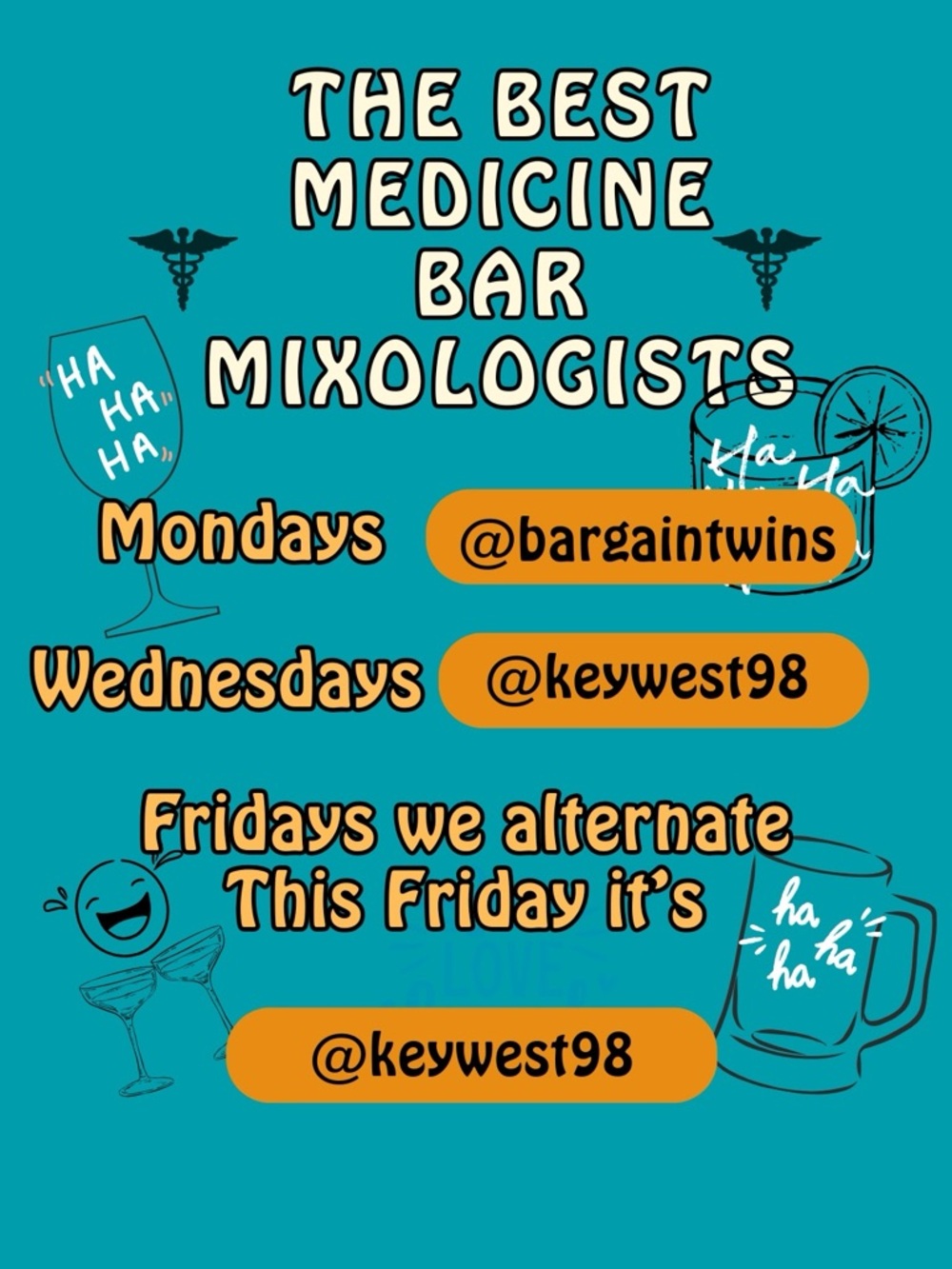 SEE KAREN @keywest98
FOR TGIF PICKS!
SEE YOU HERE SUNDAY
FOR MONDAY 
CHEERS!🍸